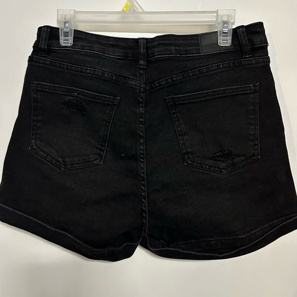 Black Distressed Women's Shorts - Picture 2 of 5